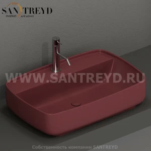 514075 Накладная раковина на столешницу  прямоугольная Kerasan Tribeca