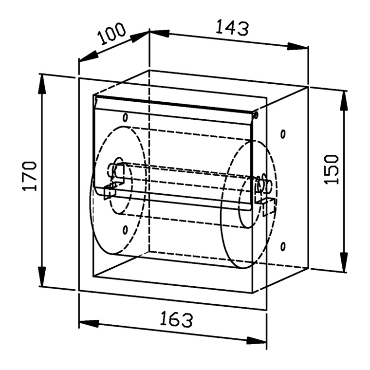 727740 Держатель рулона туалетной бумаги для скрытого монтажа WP157 WAGNER_EWAR A-LINE Wagner Ewar  - Вид №1