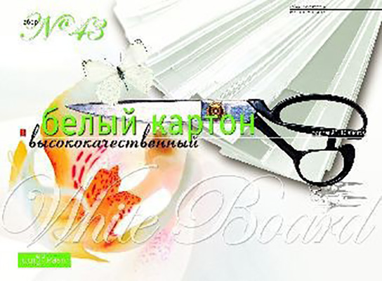 11-310-110 Набор №43 А3 28.8 х 39 см 10 л. 1 цв. белый высококачественный картон Альт 