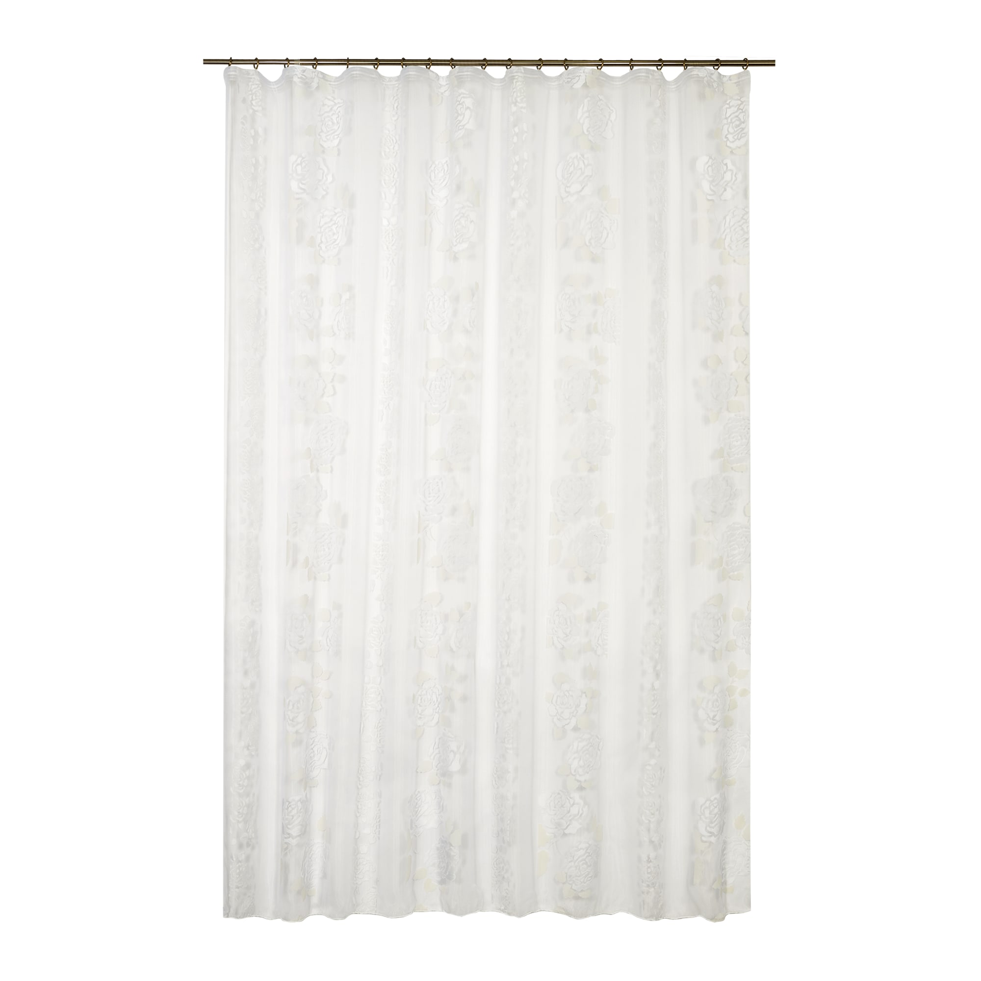 82594871 Тюль на ленте «Цветы» 300x275 см цвет бежевый Santreyd 