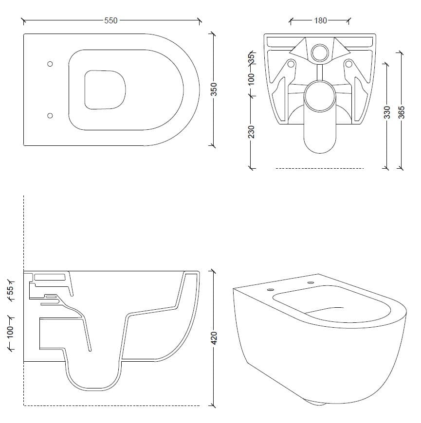 Керамический подвесной туалет Alice Ceramica ARCH-00097032 - Вид №18