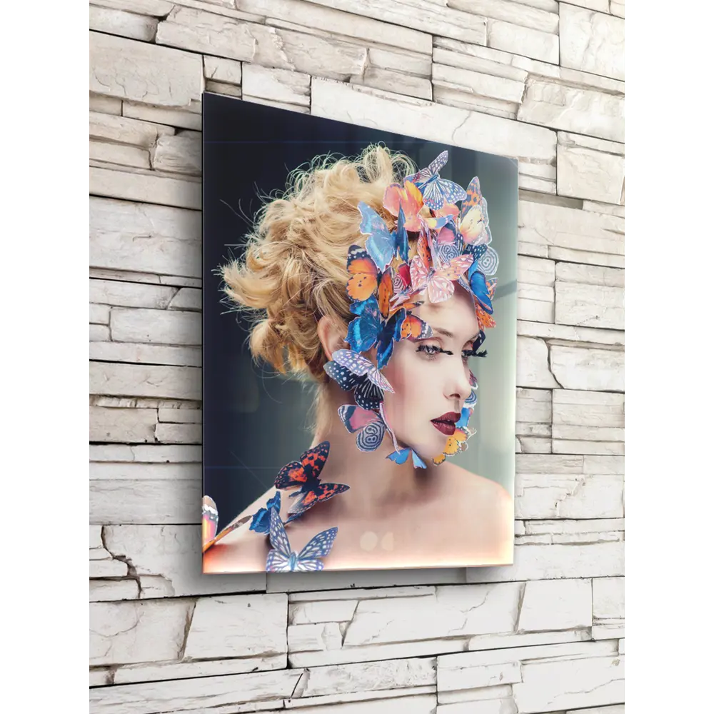 Картина на стекле Модель и бабочки AG 40-211 40x50 см POSTERMARKET STLM-2129206 - Вид №3
