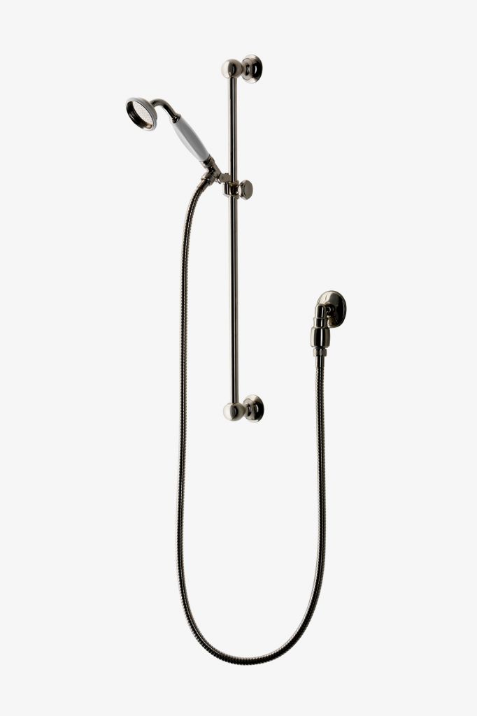 JUHS02 Ручной душ Julia на стойке с белой фарфоровой ручкой Waterworks