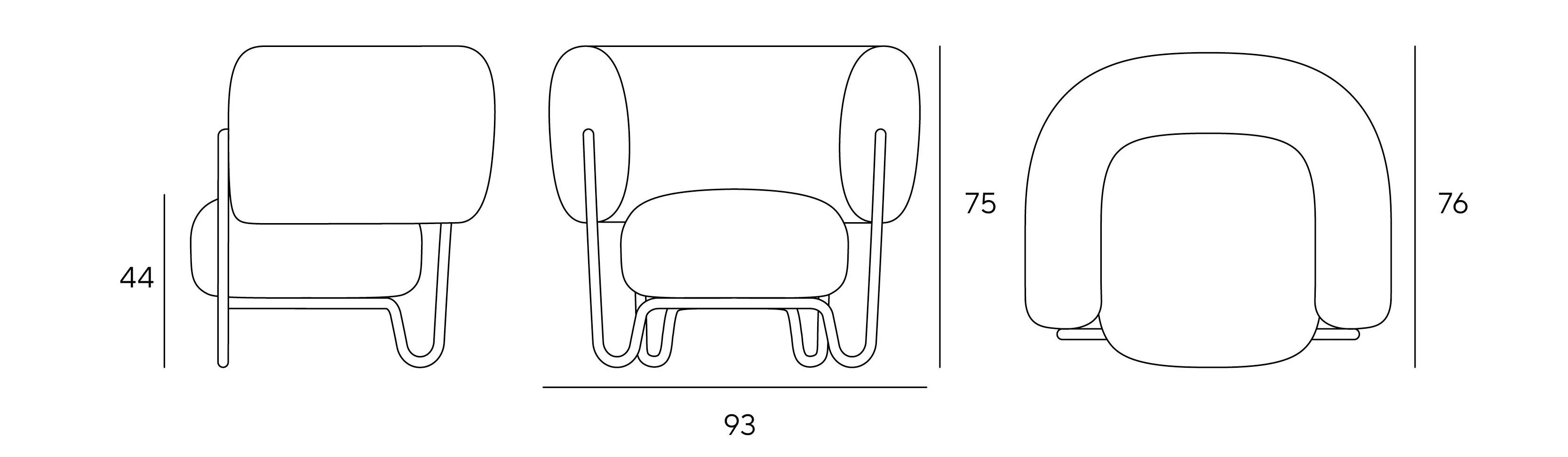 Тканевое кресло Innova Imbottiti CRABBY ARCH-00011233 - Вид №3