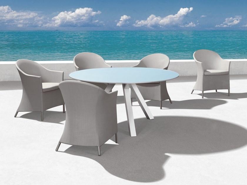 MOBIKA GARDEN Садовый стол из алюминия и стекла с ленивой сьюзан sun-id-1390023 - Вид №1