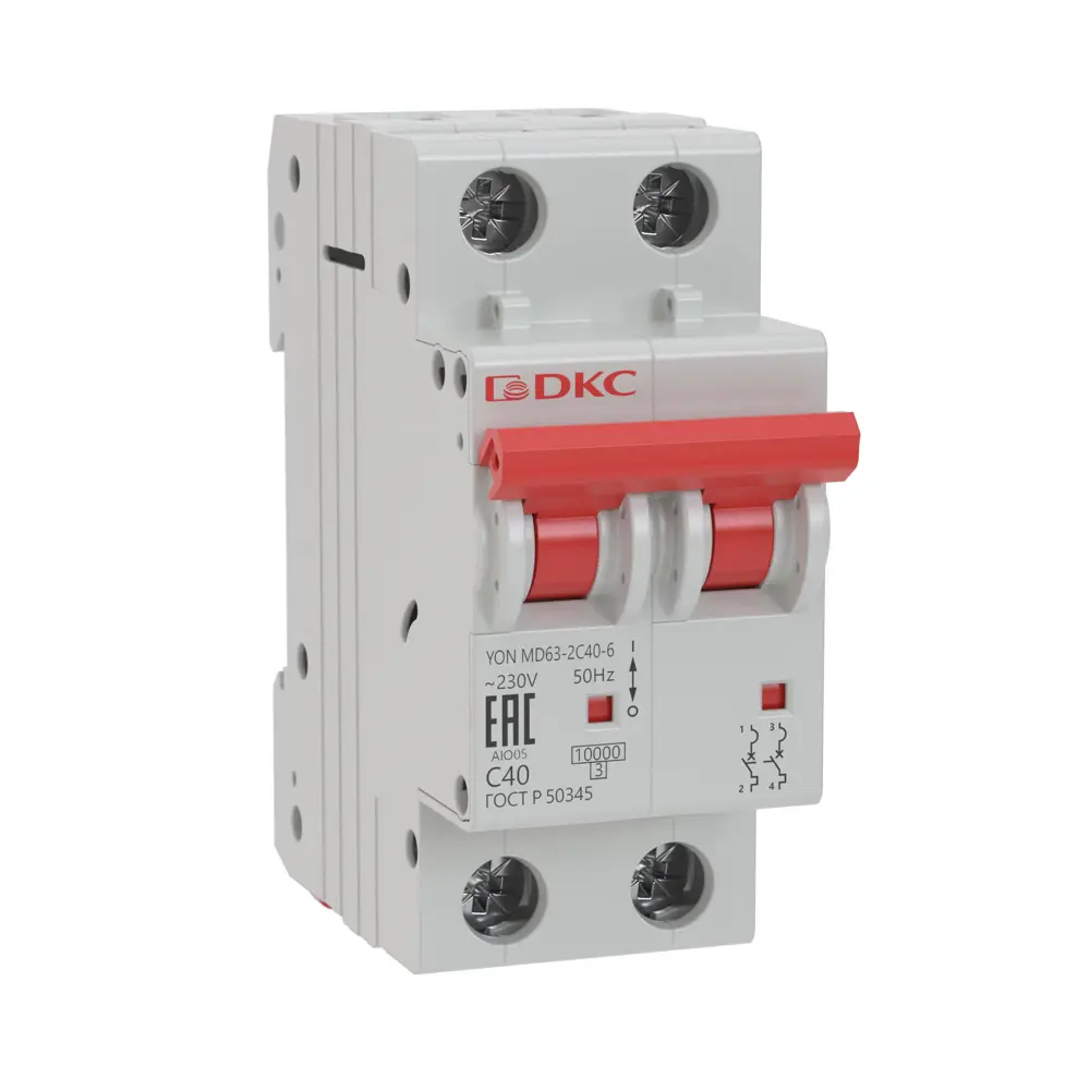 Автоматический выключатель DKC YON MD63 2P C40 А 6 кА STLM-2024550 - Вид №1