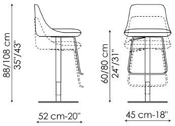 Bonaldo Высокий табурет, обитый кожей sun-id-1443629 - Вид №3