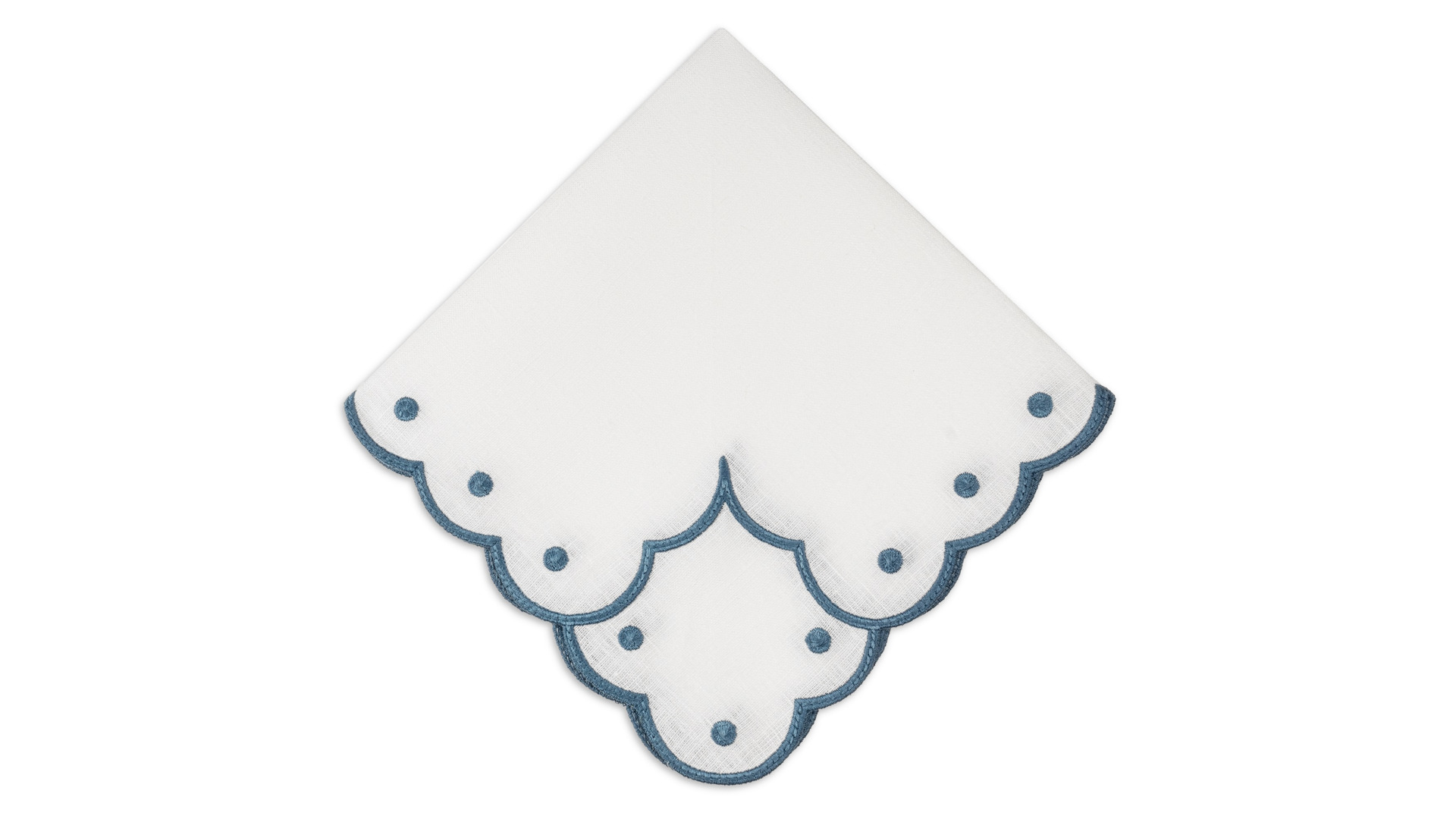 10674766 Truffle Bee Салфетка постановочная Truffle Bee Монтре 43х43см, бело-синий, лен Ткань Montreux - Вид №1