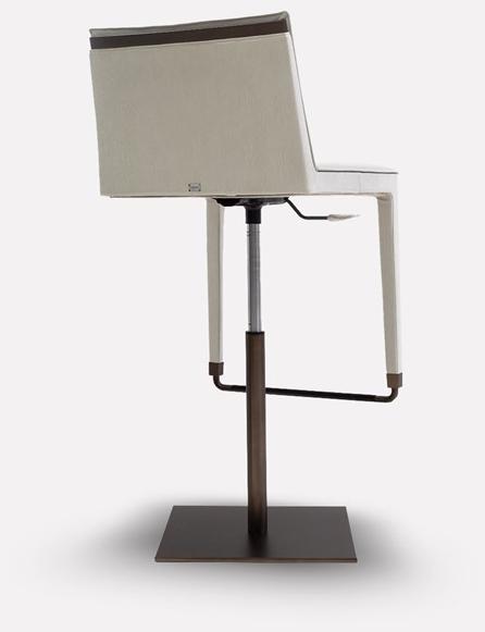 MORADA Высокий табурет в коже с газлифтом Cubé Cube bsa - Вид №2