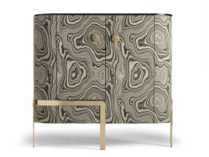 Барный шкаф с тканевым покрытием