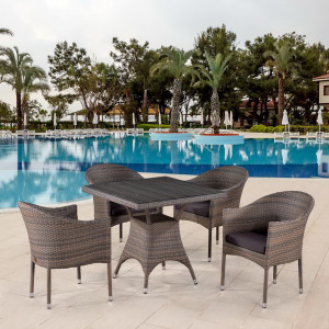 T220BG/Y350BG-W1289 Pale 4Pcs Комплект плетеной мебели Afina