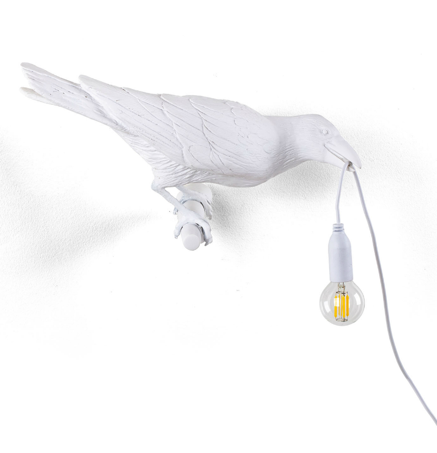 Светильник для улицы Bird Lamp Looking Right, белый Seletti 14721 - Вид №5