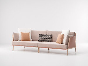 Мягкий модульный садовый диван