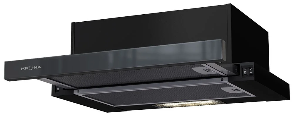 9214325 Вытяжка телескопическая KRONA KAMILLA 600 AIR 2B черный/черный KRONA1 STDN-0063170