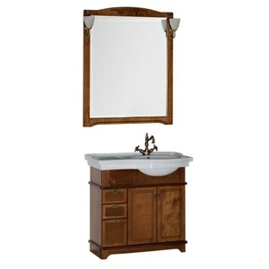 Комплект мебели Aquanet Луис 90 R темный орех