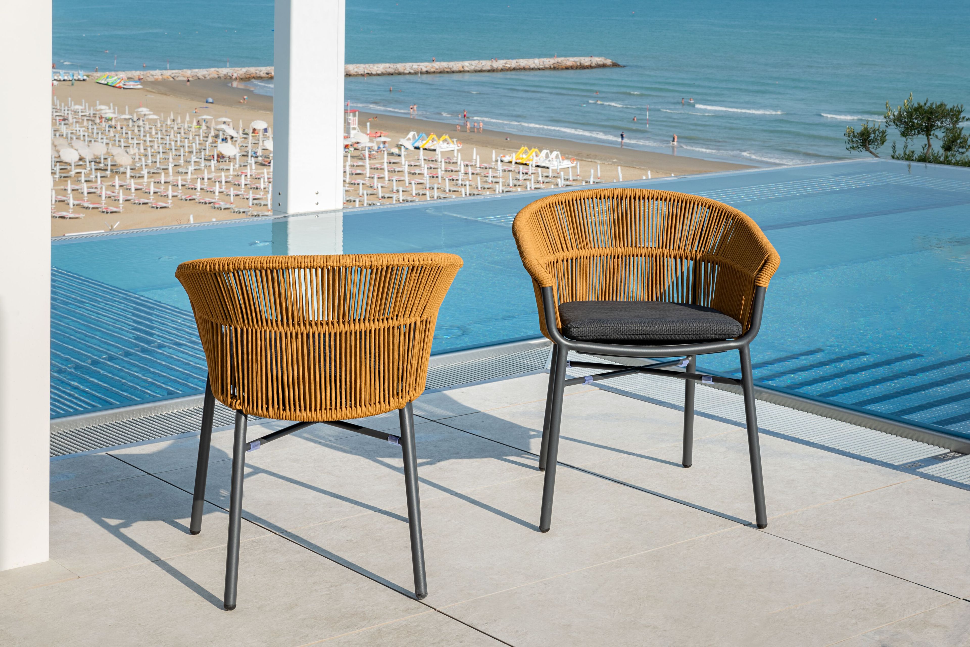 Открытый веревочный стул с подлокотниками Contral озеро ARCH-00098959 - Вид №6