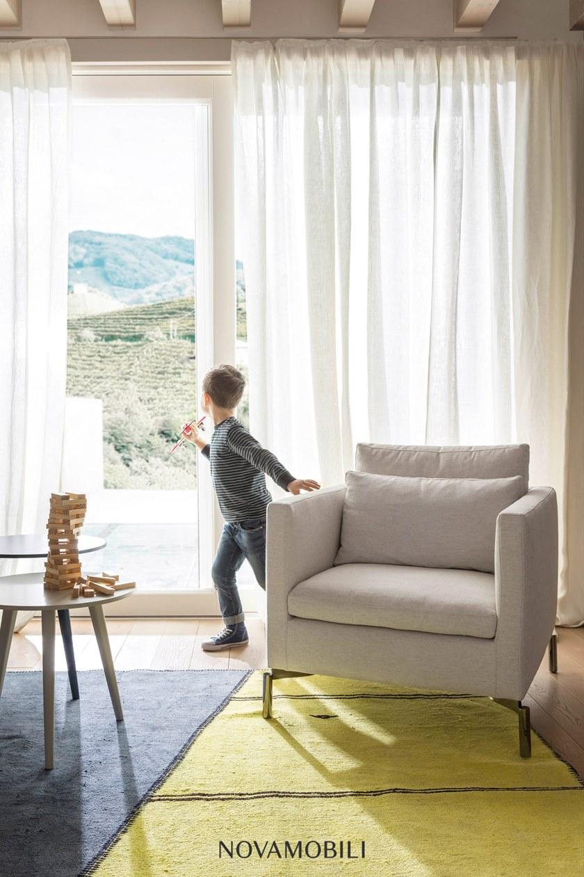 Novamobili Кресло с обивкой из ткани с подлокотниками Reef sun-id-1502067 - Вид №1