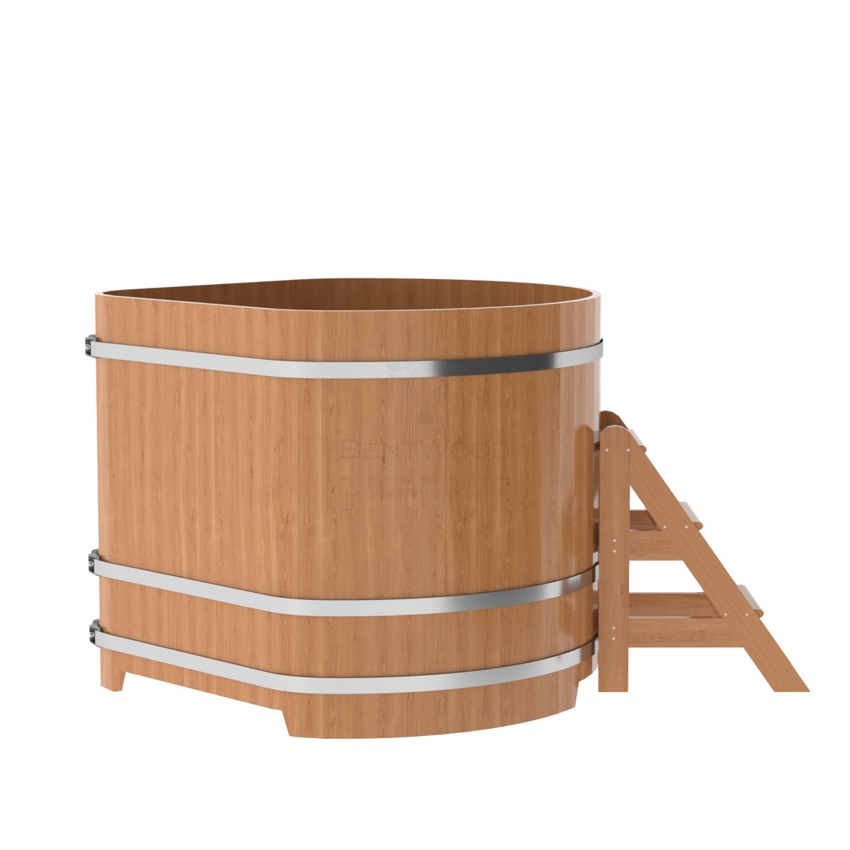 1366 Купель угловая из дуба 1,37х1,37х1,2 натуральная Alyarus  - Вид №2