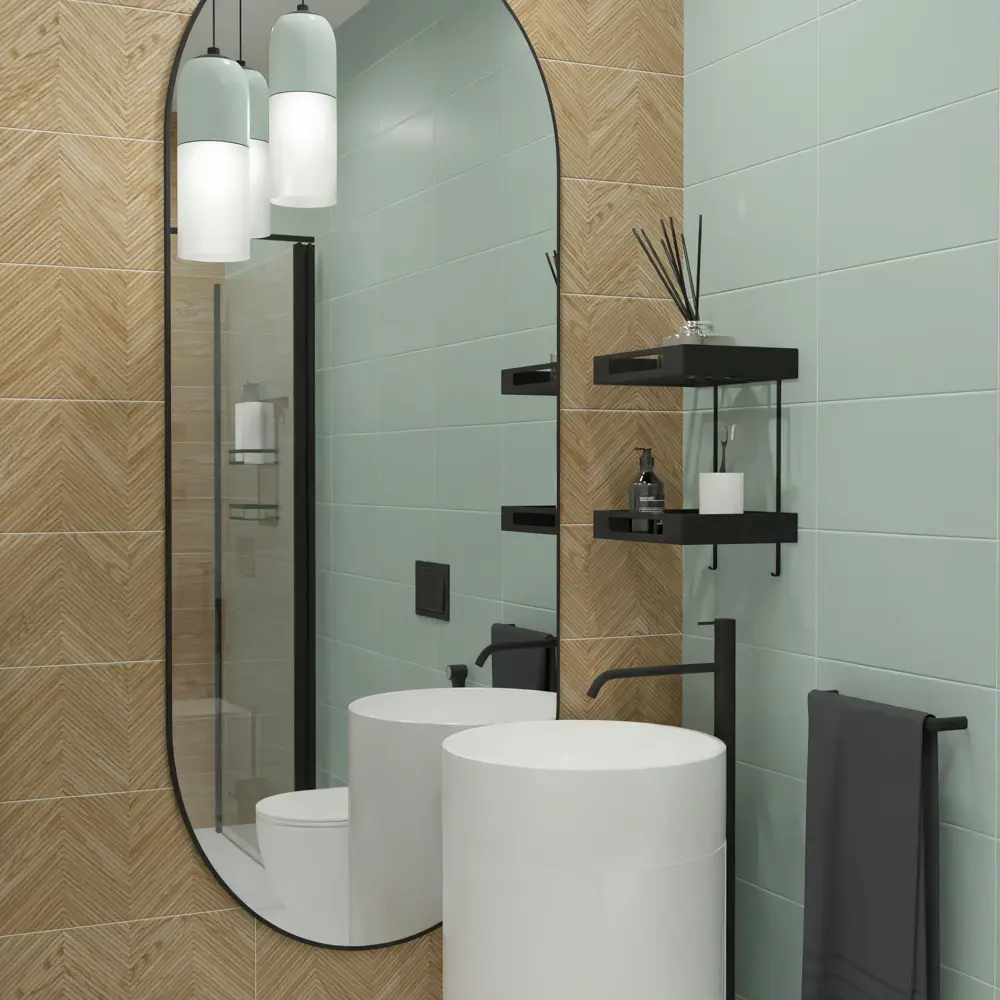 Плитка настенная Mersey Woodr A0554D14104 20x40 см 1.6 м² матовая цвет бежевый Santreyd STLM-2040528