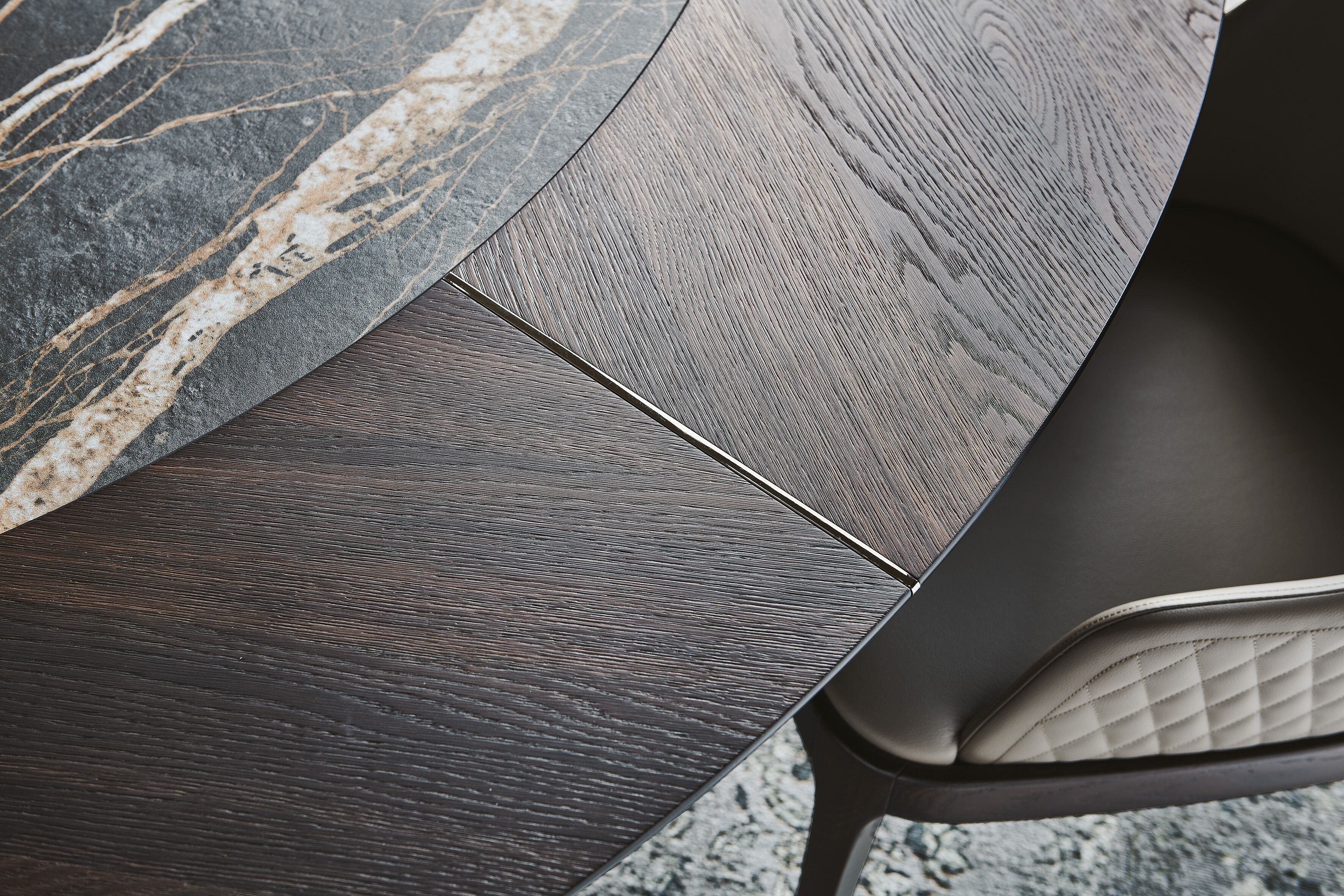 Круглый деревянный стол и вращающаяся керамическая вставка Cattelan italia ARCH-00119244 - Вид №6