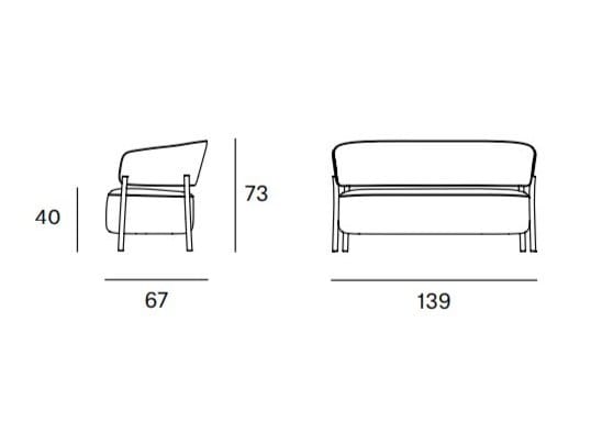 2-местный тканевый диван Blasco&Vila RC Metal ARCH-00026640 - Вид №5