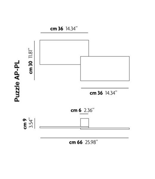 Studio Design Puzzle Double AP-PL 146001 настенный Studio Italia Design 109961 - Вид №3