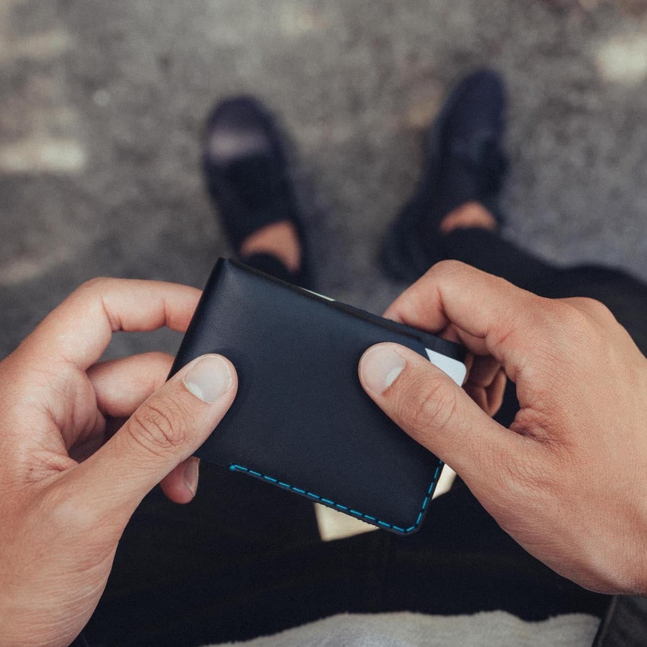 W102CHES Карточный кошелек - Каштан Wingback  - Вид №3