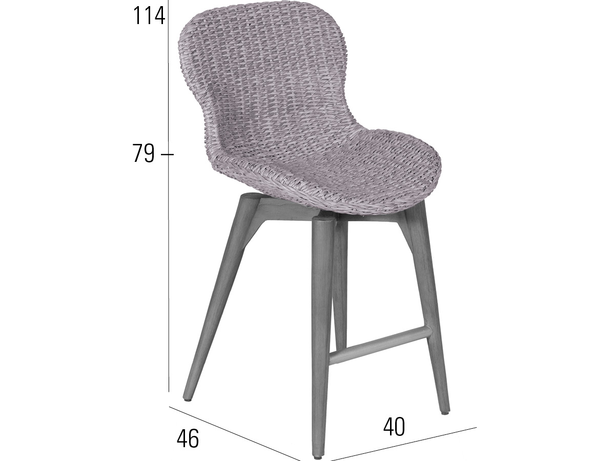 68.00.0384 Барный стул Orlando twist oyster Mbm  - Вид №2