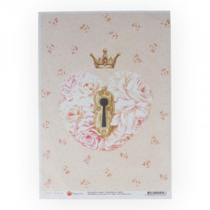 01042 Декупажная карта 21 x 29.7 см СК "Коронованное сердце" Чип-Арт