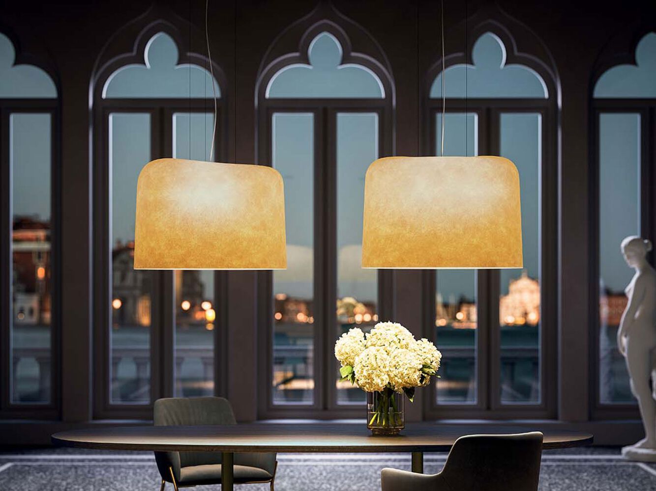 Подвесной светильник из стекловолокна Quadrifoglio Group Design Lighting ARCH-00009973