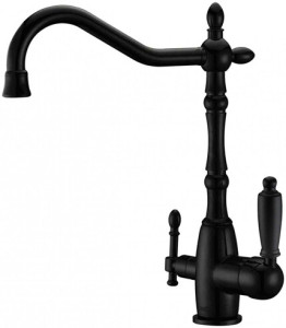 Смеситель ZorG Sanitary ZR 312 YF-33-BLACK для кухонной мойки, черный