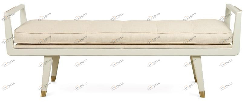 JOSÉ LEITE DE CASTRO Лакированная скамейка из дерева и ткани  10509793 