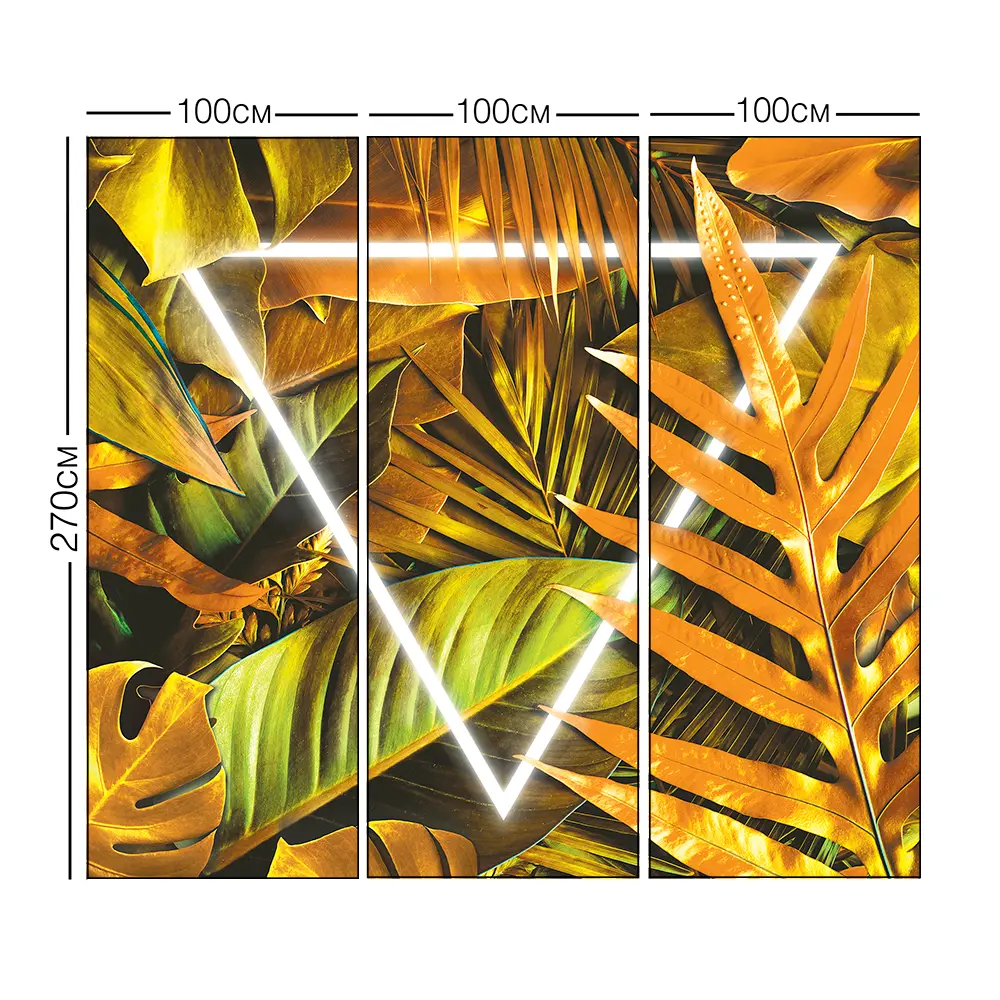 Фотообои Неоновые тропики флизелиновые 300x270 см L13-448 FBRUSH 3D FLIZART STLM-2106861 - Вид №4