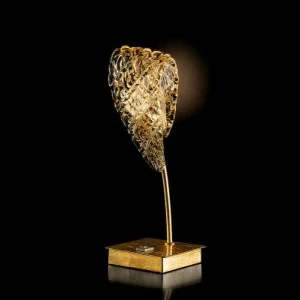 Настольная лампа 403/L AMB от Sylcom SYLCOM ИНТЕРЬЕРНЫЕ 244877 Желтый;прозрачный;хром