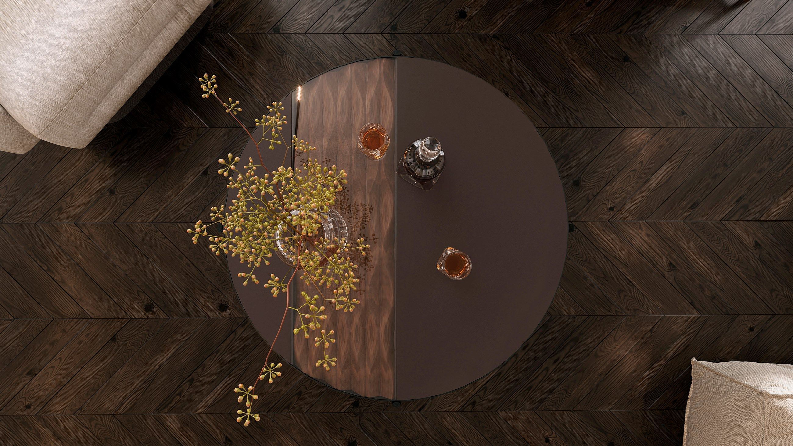 Деревянный круглый низкий журнальный столик animovel Newtown ARCH-00128686 - Вид №1