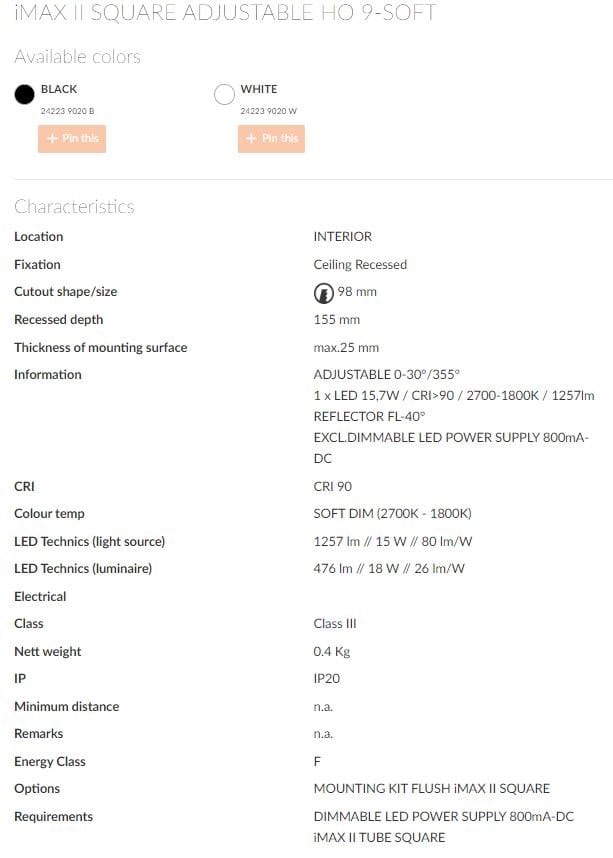 Квадратный светодиодный светильник Deltalight iMAX ARCH-00040447 - Вид №9