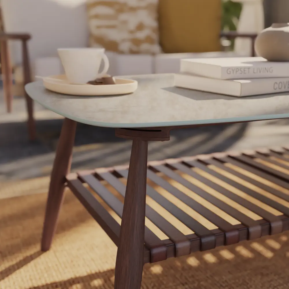 Кофейный стол NATERIAL Retro в стиле модерн с кожаными деталями 86545452 STLM-1089332 - Вид №10