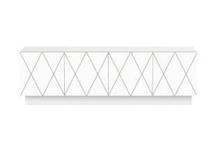 Низкий березовый ТВ-шкаф с распашными дверцами