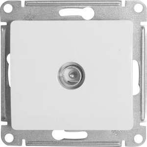 Розетка телевизионная встраиваемая Systeme Electric Glossa цвет молочный