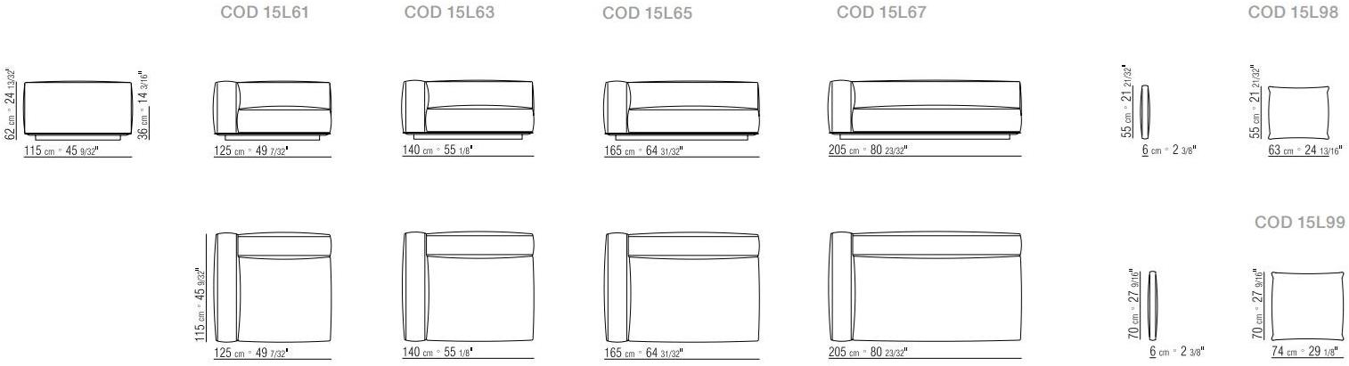 Flexform Модульный тканевый диван с шезлонгом Grandemare sun-id-1429926 - Вид №12