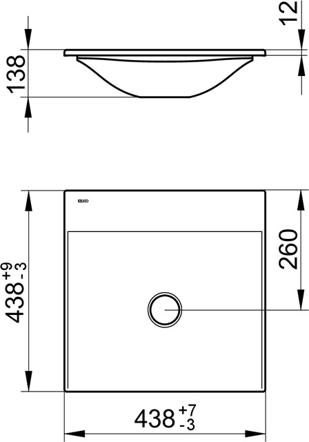 31198310400 Керамический умывальник KEUCO Edition 11 - Вид №2