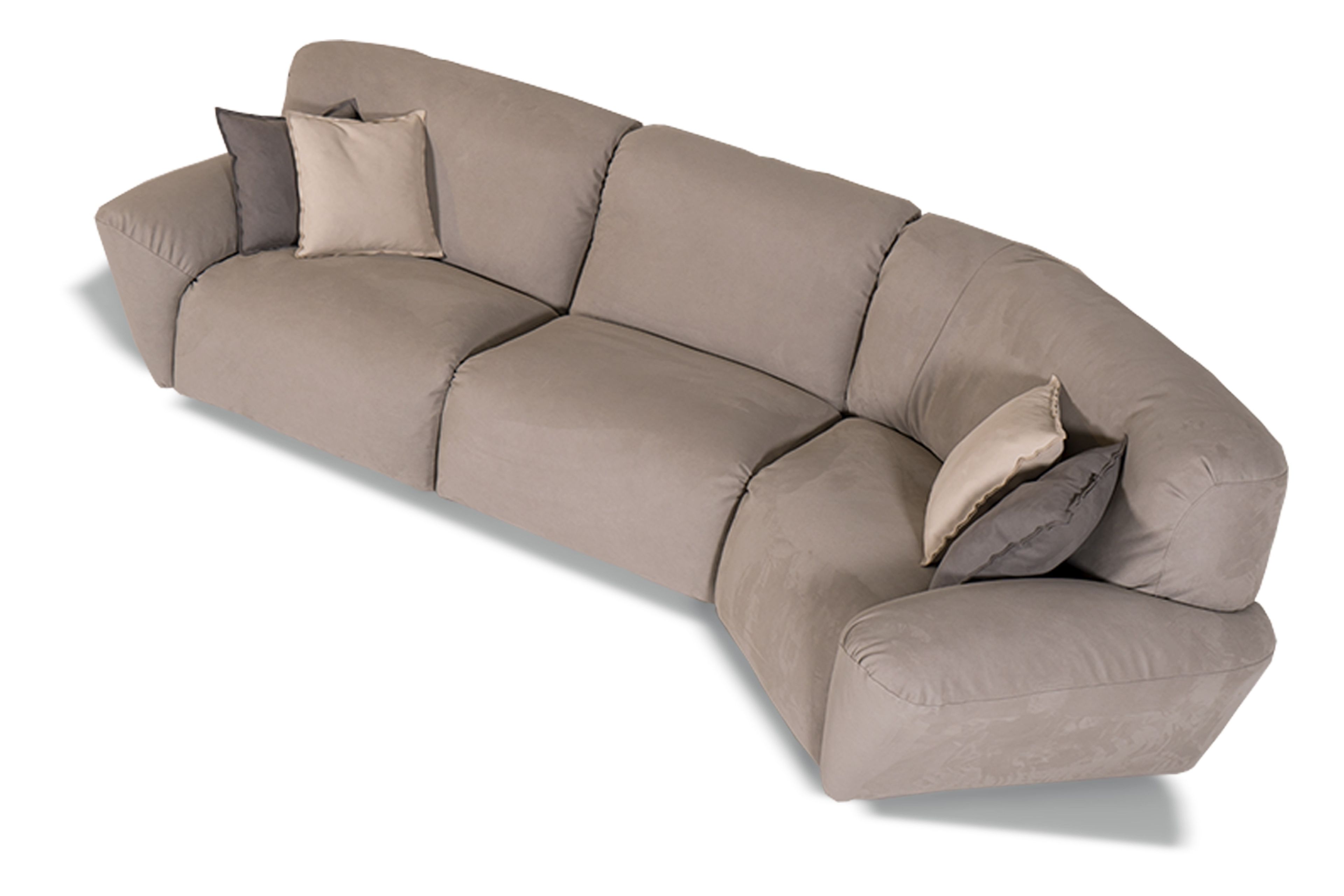 Изогнутый диван из микрофибры Mantellassi 1926 Beluga ARCH-00115325 - Вид №10