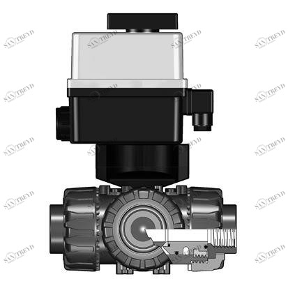 SANIT 527447000015090 3-ходовой шаровой кран ТКД, РР, R 1/2 "- R 2", резьбовой втулки, Т-отверстие 