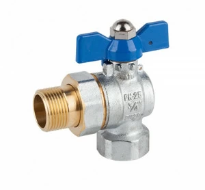 GENEBRE 3075 05 Шаровой угловой кран M-F со съемным соединением из 2 частей