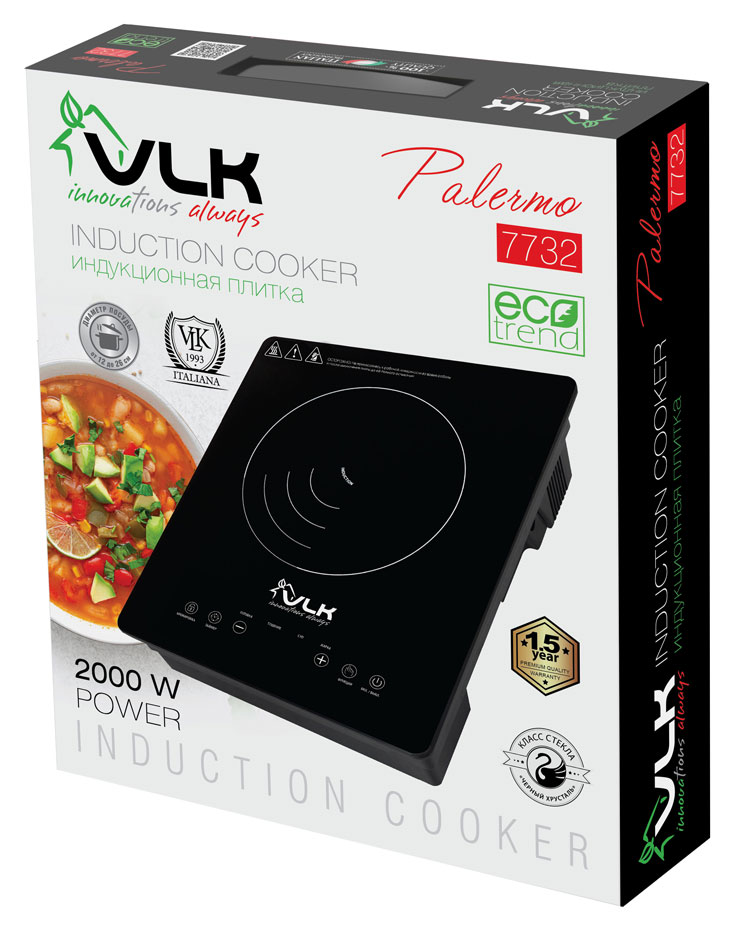 9225610 Плита компактная электрическая VLK Palermo 7732 черный STDN-0143311 - Вид №3