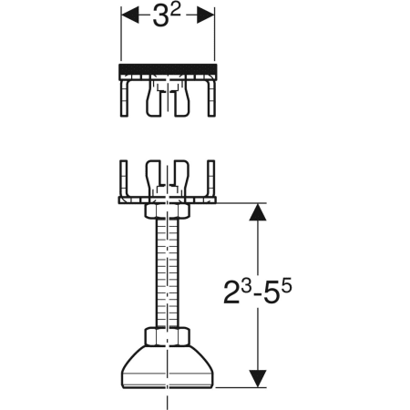 461.805.00.1 Стойка Geberit GIS для обшивки для ванны Geberit  - Вид №2