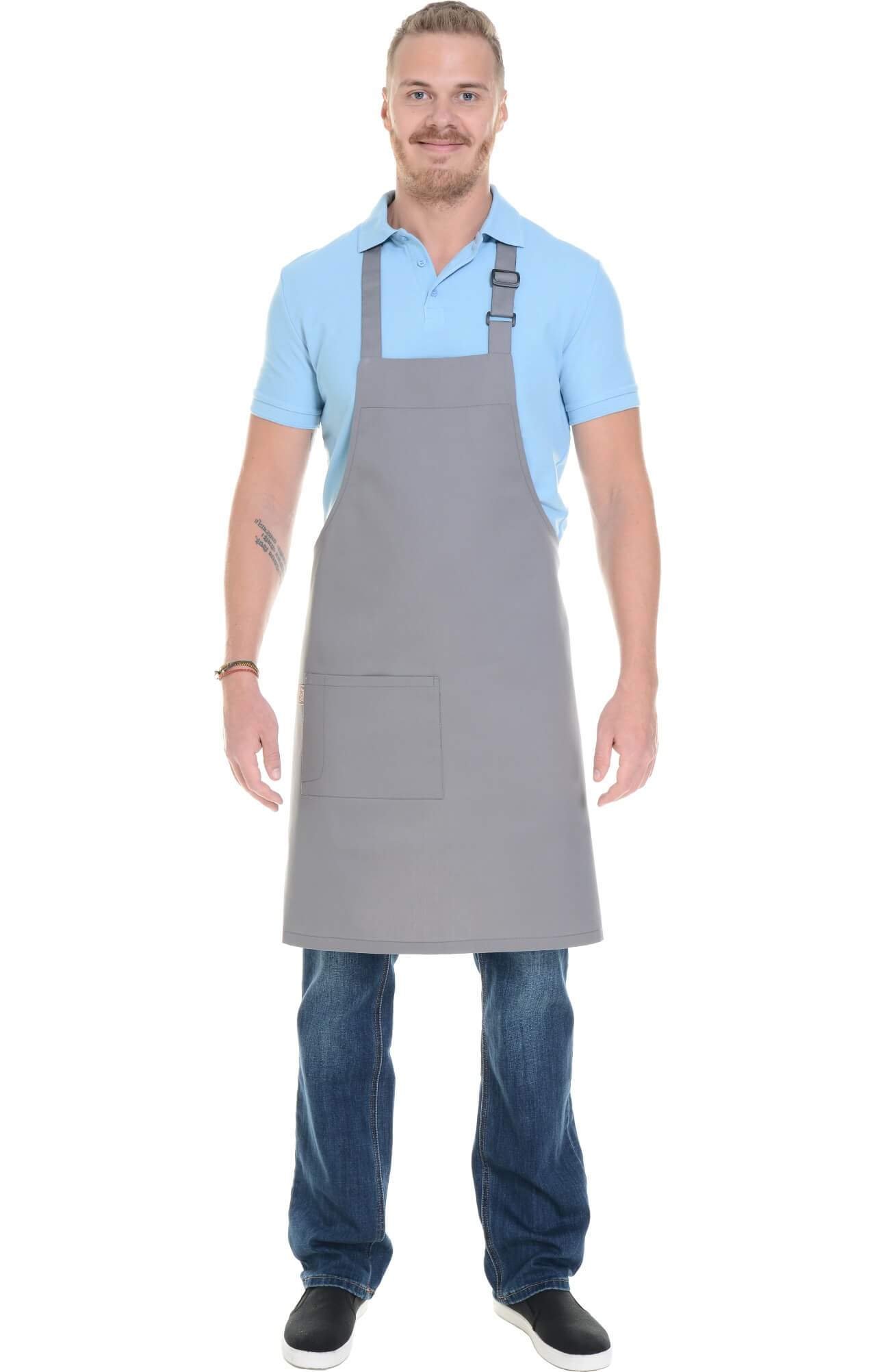 60126 Фартук с нагрудником dark grey (темно-серый) HORECA  Одежда для официантов  размер  - Вид №6