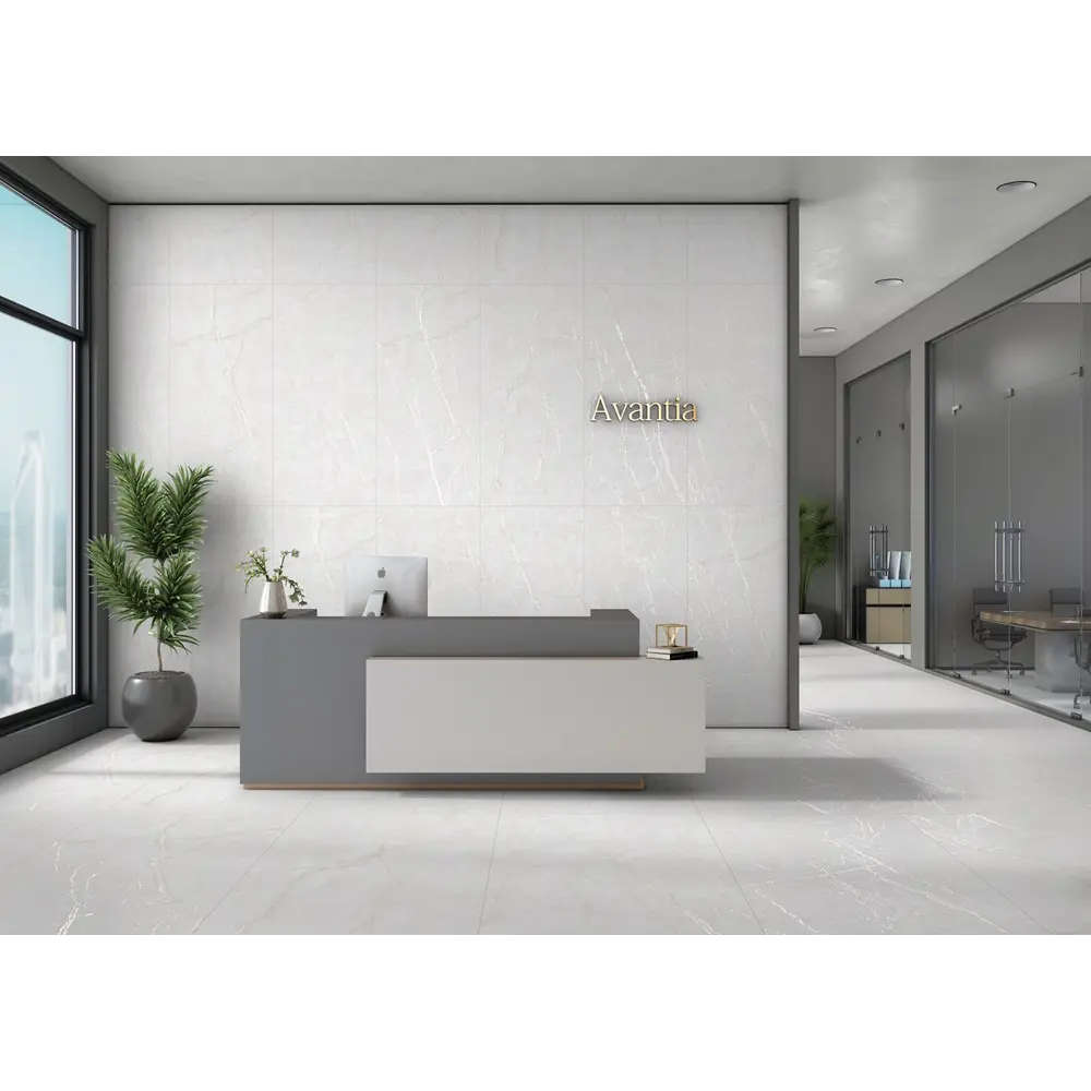 Глазурованный керамогранит Duna Rio Bianco Carving 120x60 см 2.16 м² матовый цвет белый STLM-2164321 - Вид №2