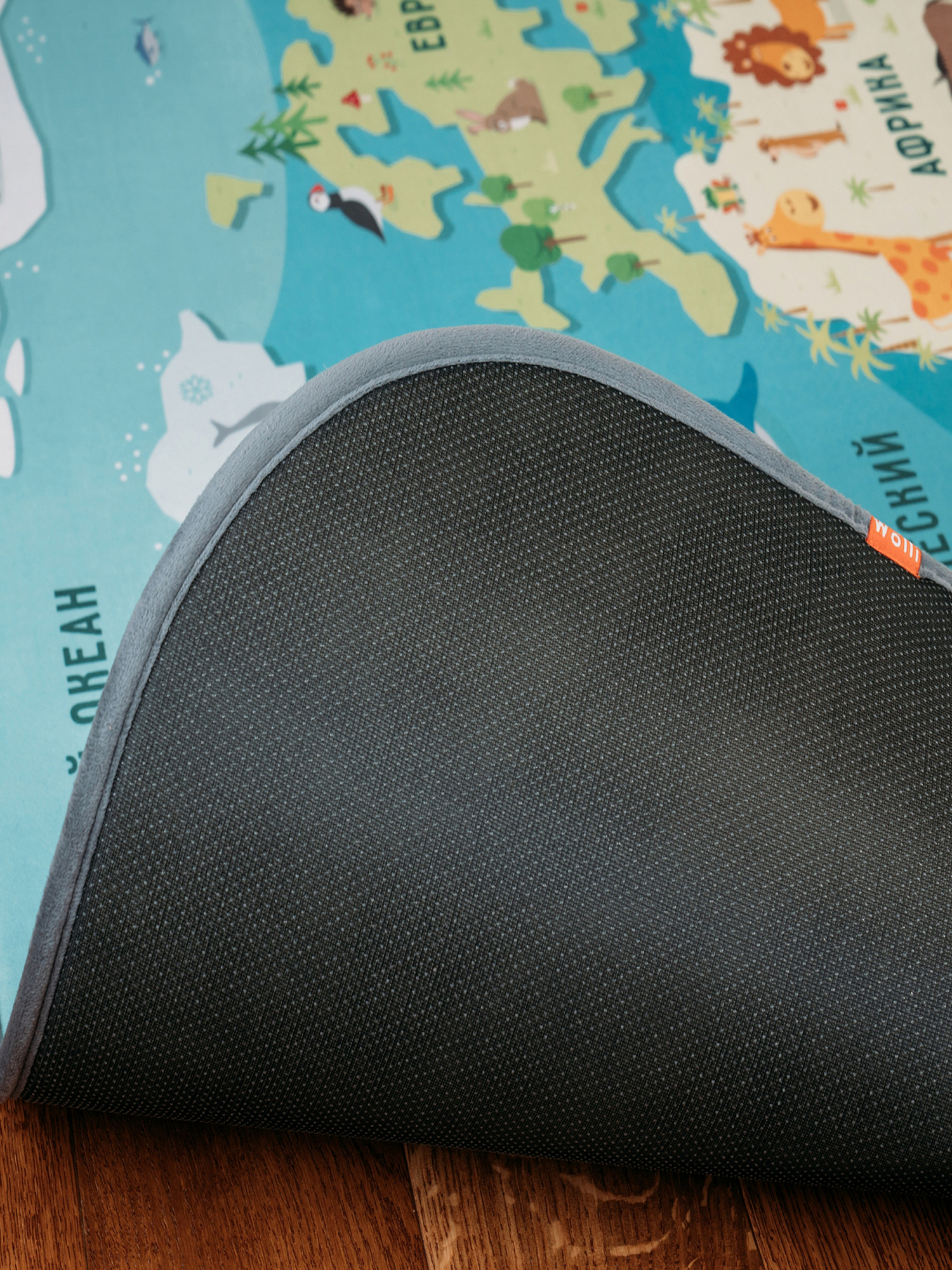 Детский игровой коврик 160х120 см "Карта мира" БЕЛЬМАРКО  351575 Голубой Santreyd  - Вид №3