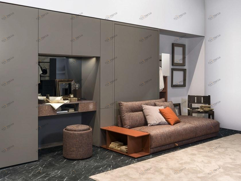 TUMIDEI Оборудованная лакированная стена с раскладной кроватью On-off sun-id-1414481